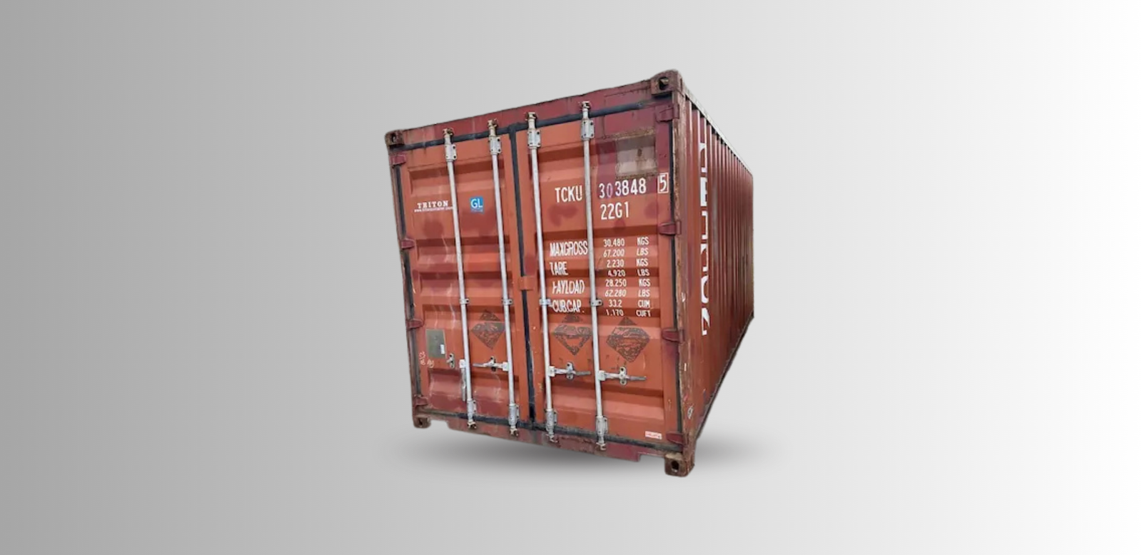 Used 20 ft Shipping Container Standard 8 ft 6 in High | Used Cargo Worthy CW