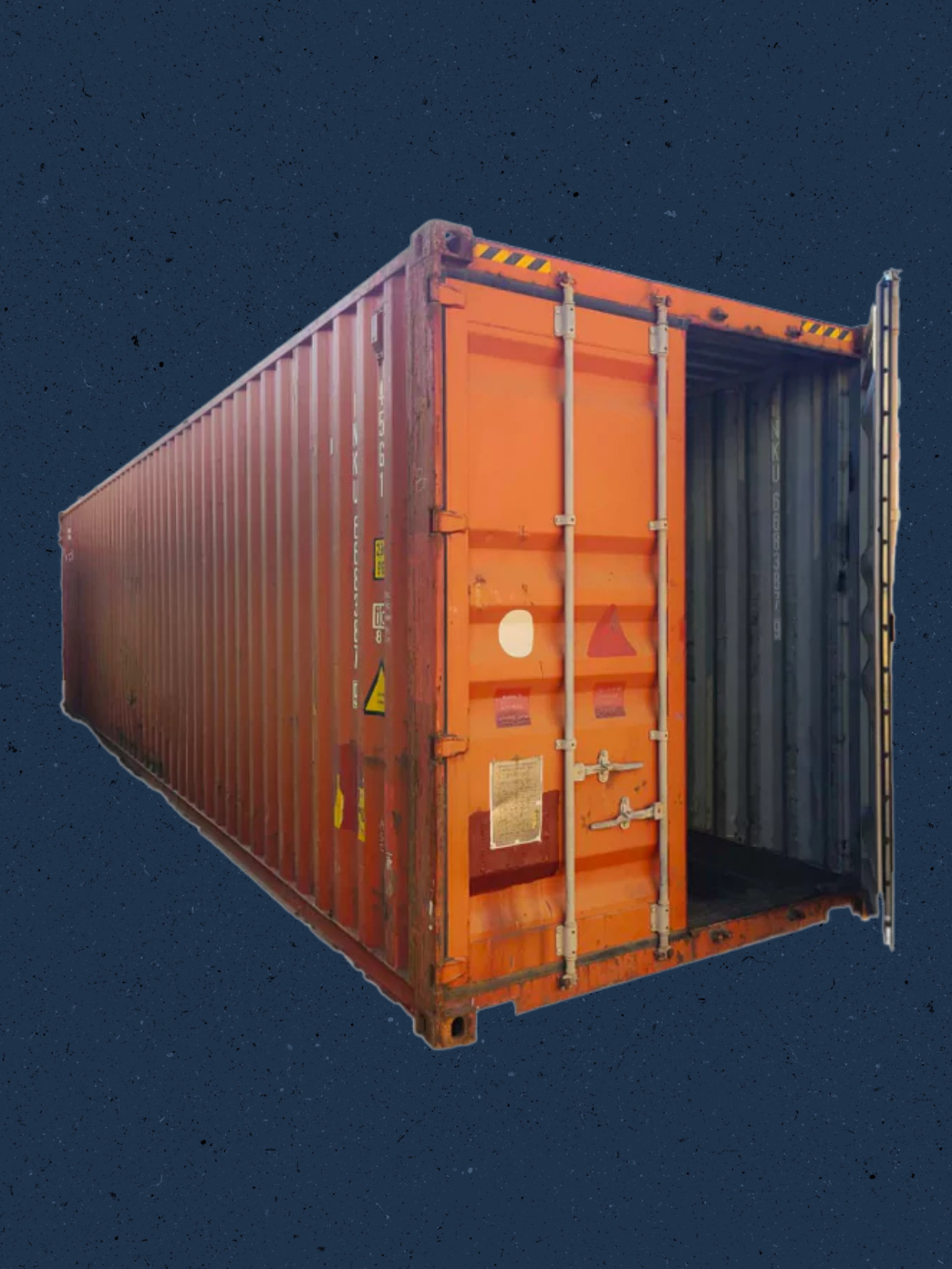 Used 40 ft Shipping Container High Cube 9 ft 6 in High | Used Cargo Worthy CW